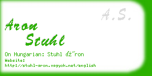 aron stuhl business card